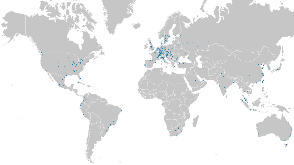 voestalpine – weltweite Präsenz (Weltkarte)