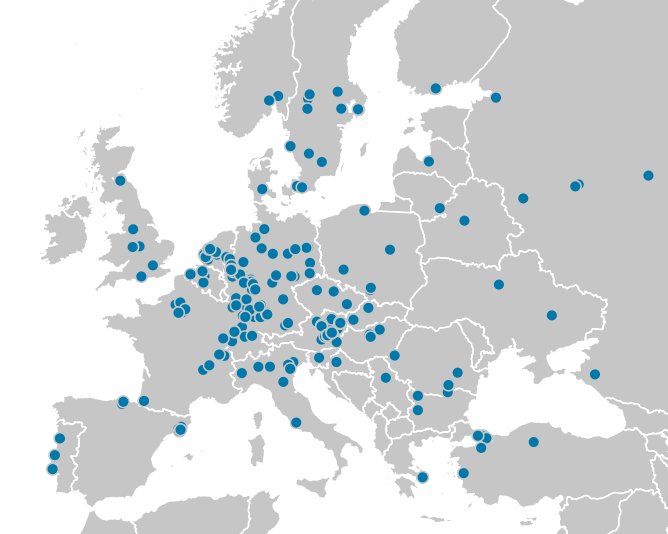 voestalpine – weltweite Präsenz (Europa) (Weltkarte)