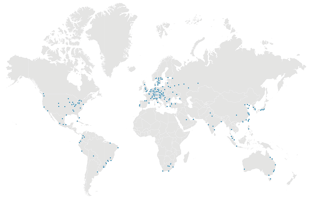 voestalpine AG locations (world map)